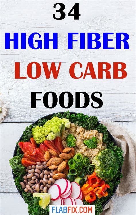 The Ultimate List Of 34 High Fiber Low Carb Foods Flab Fix