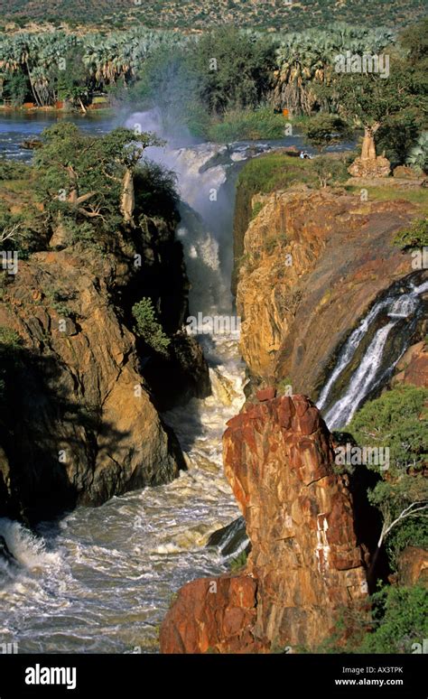 Epupa Waterfall Kunene River Kaokoland Kunene Region Namibia Stock