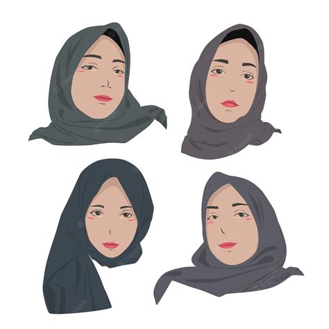 Premium Vector Hijab Woman Vector Collection Illustration