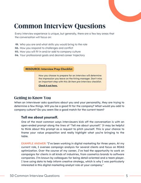 50 Common Interview Questions Download Now