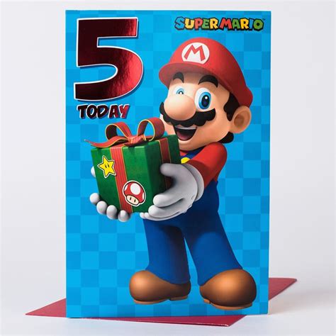 Personalised Super Mario Birthday Card Birthdaybuzz