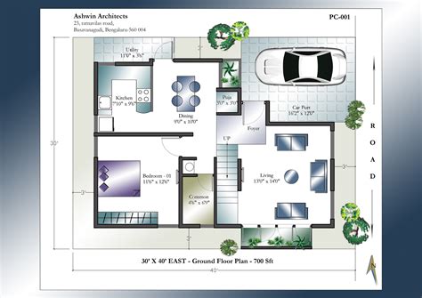 30 X 40 House Plan East Facing House Plan Home Plans India