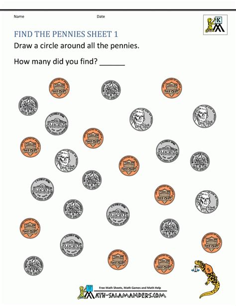 Free Printable Money Worksheets For Kindergarten — Db