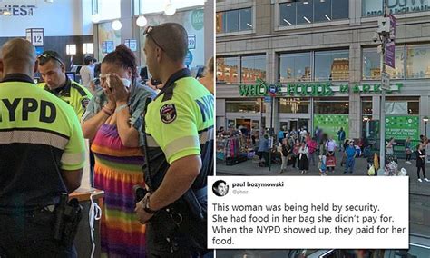 Nypd Cops Buy Food For Woman Caught Shoplifting At Whole Foods Leaving Her In Tears Daily