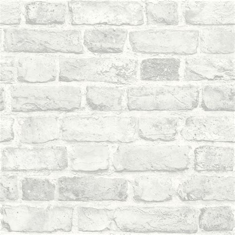 Battersea Brick Wall Effect Wallpaper In White I Love Wallpaper
