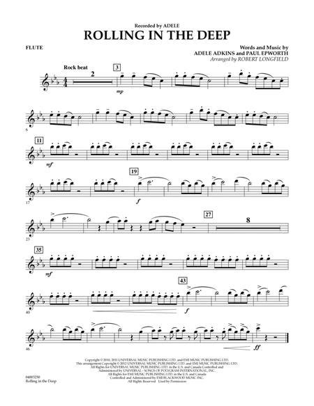 Rolling In The Deep Flute By Adele Adele Digital Sheet Music For Individual Instrument