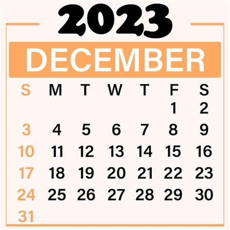 Premium Vector December 2023 Calendar Template Illustration