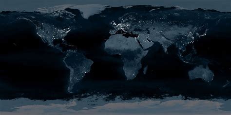 Light Pollution On Earth At Night As Seen From Space