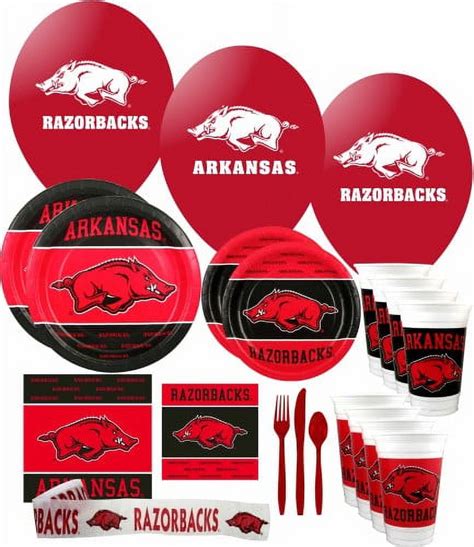 Arkansas Razorbacks Party Supplies Pack 3