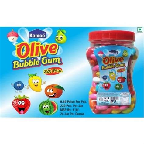 Gummy Candy Kamco Olive Bubble Gum Packaging Type Plastic Jar At Rs