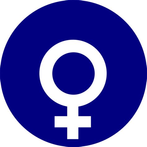 Vektor Cliparts Von Gender Symbol Für Weibliche Auf Blauem Hintergrund Public Domain Vektoren
