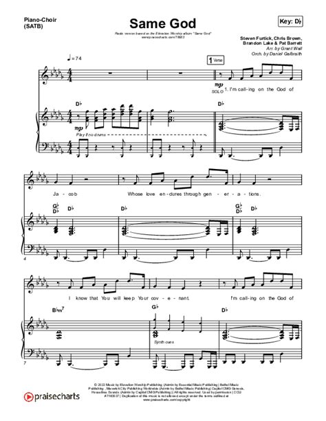 Same God Radio Sheet Music Pdf Elevation Worship Praisecharts