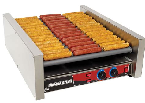Star X50 Grill Max Stadium Seated 50 Hot Dog Chrome Roller Grill Sub