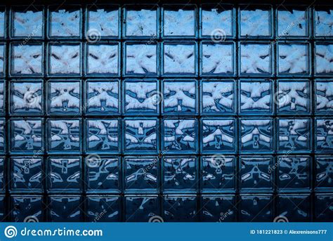 Blue Glass Brick Wall Seamless Texture Color