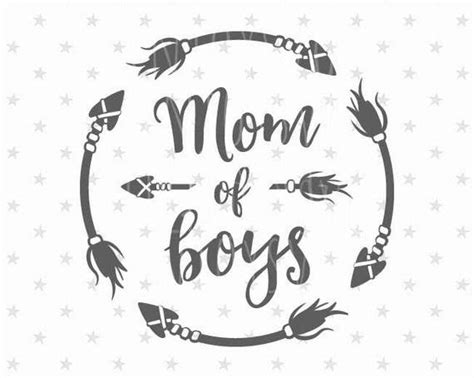 Mom Of Boys Svg Best Mom Svg Mom Of Boys Svg File Mothers