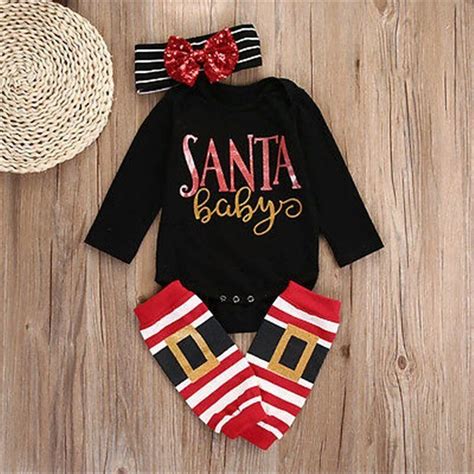 Baby Girl Santa Baby Christmas T Set Infant Photo Prop Infant