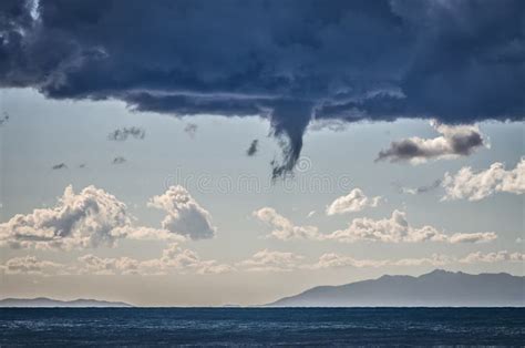 Tornados Over The Mediterranean Sea Stock Image Image Of Spring