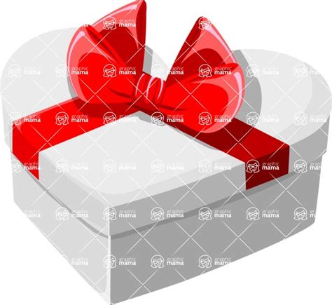 Waterproof heart shape acrylic lucite flower gift box with lid. Heart-shaped Gift Box Vector Illustration | GraphicMama