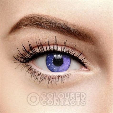 Violet Galaxy Colored Contact Lenses Bright Purple Cosmic Eye Lens
