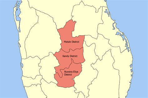 Sri Lanka Map Kandy District