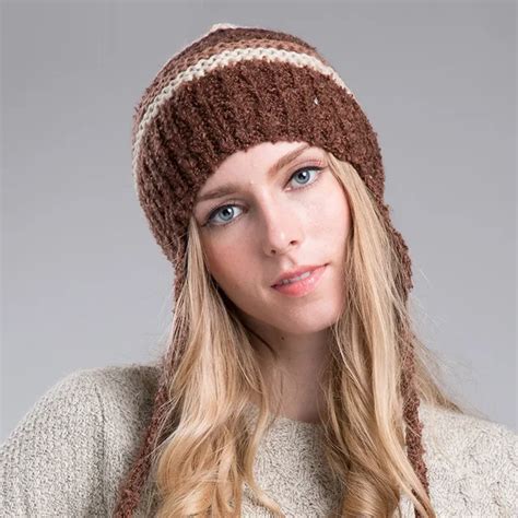 Lady Fashionable Knitted Warm Hat Ladies Autumn And Winter Knit Hat Female Warm Bag Head Wool