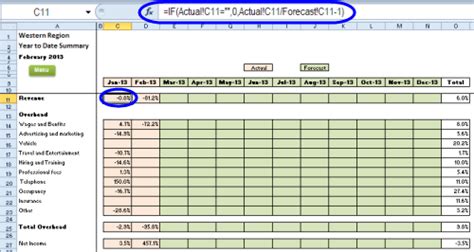 write  budget variance report