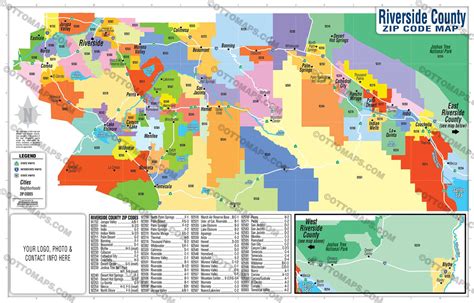 Riverside County Zip Code Map Zip Codes Colorized Otto Maps