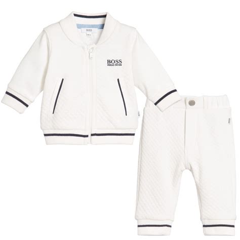 Sacando caca a gorda prostitución. Baby Boys Ivory Quilted Cotton Jersey Tracksuit, BOSS, Boy (With images) | Boy outfits ...