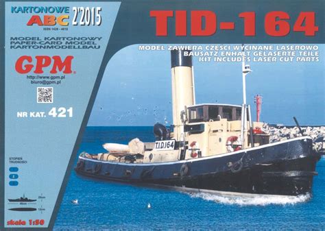 Tug Boat TID Including Lasercut Parts Fentens Papermodels