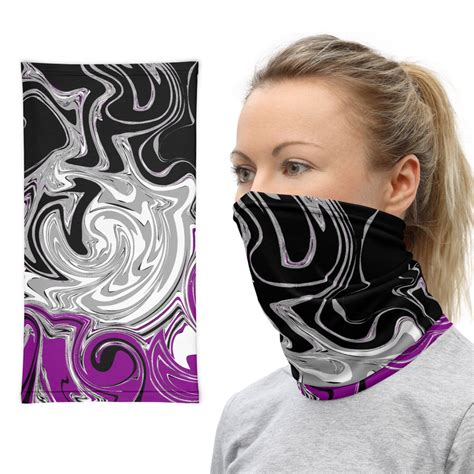 Asexual Neck Gaiter Asexual Bandana Asexual Flag Cover Ace Etsy