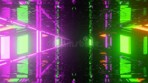 3d Rendering Of A Cool Sci Fi Futuristic Background With Green And