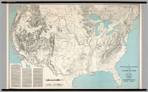 United States Physiographic Diagram Lobeck David Rumsey