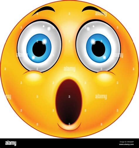 Surprised Emoticon Smiley Stock Vector Image Art Alamy