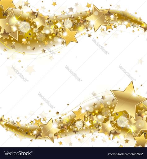 Banner With Gold Stars Royalty Free Vector Image