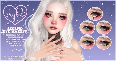 Second Life Marketplace Cry Bb Scorpio Eye Makeup Lelutka Evox Bom