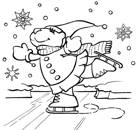 Snow Day Coloring Page At Free Printable Colorings