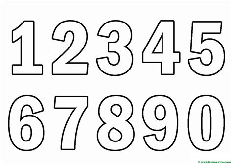Números Para Imprimir Web Del Maestro Numero Para Imprimir Numeros