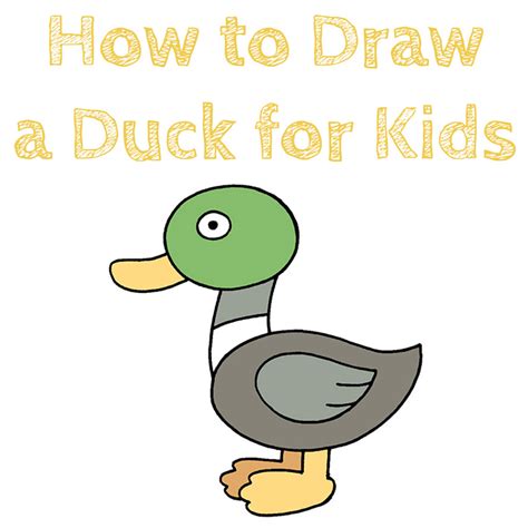 How To Draw A Duck For Kids How To Draw Easy
