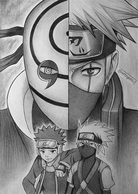 Kakashi Naruto Sketch Naruto Drawings Naruto Art