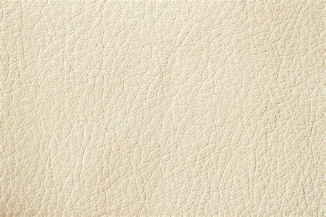 Texture Of Genuine Leather Cream Color Background Surface Stock Photo