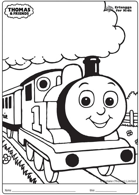 30 gambar mewarnai thomas and friends. Colorings - Erlangga For Kids