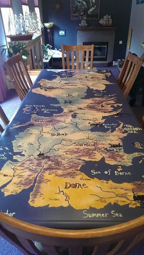 Game Of Thrones Hand Painted Westeros Table Game Of Thrones Decor