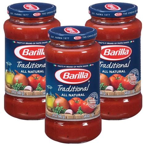 3 Pack Barilla Pasta Sauce Traditional 24 Oz Walmart