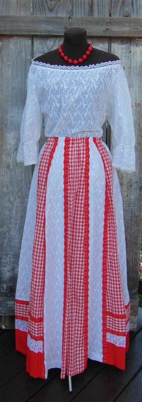 Vintage 70s Nos Cottagecore Prairie Maxi Skirt Match Gem