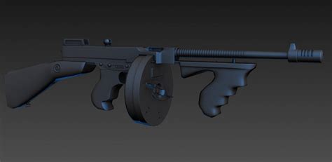 M1928 Tommy Gun Wip — Polycount