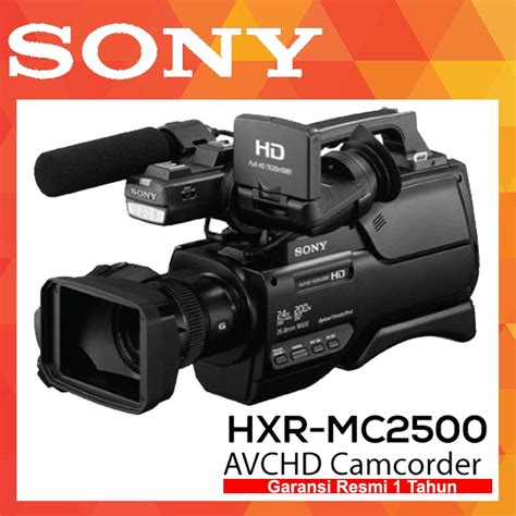 jual sony hxr mc2500 shoulder mount avchd professional camcorder garansi resmi 1th shopee