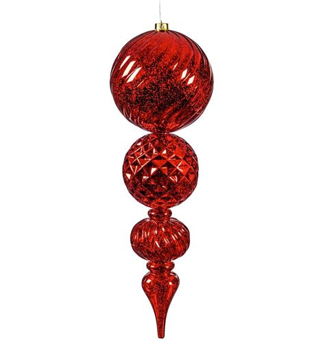 24l Indooroutdoor Shatterproof Lighted Holiday Finial Ornaments Set