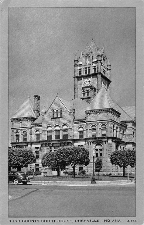 Rushville Indiana Court House Street View Antique Postcard K83341 Ebay