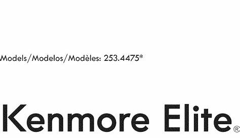 Kenmore Elite 25344753110 1108820L User Manual FREEZER Manuals And Guides