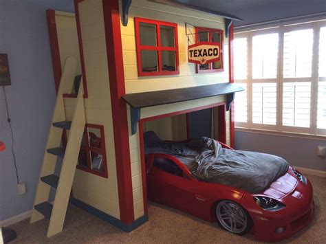 Garage Loft Bed Habitaciones Infantiles Cama De Automóvil Sala De Coche